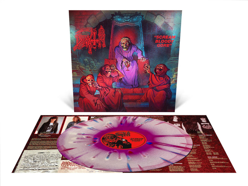 Death – Scream Bloody Gore  Vinyle, LP, Album, Édition Limitée, Réédition, Tri-Color Merge with Splatter