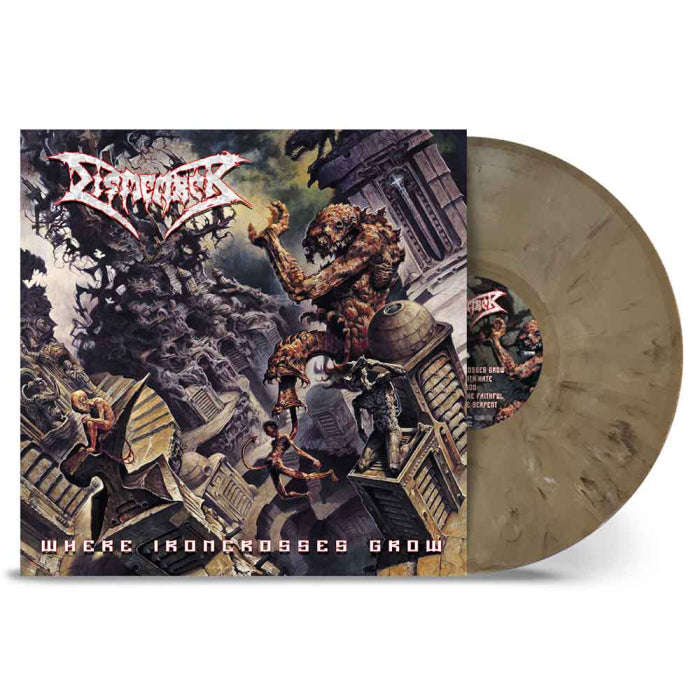 Dismember – Where Ironcrosses Grow  Vinyle, LP, Album, Réédition, Sand Marbled