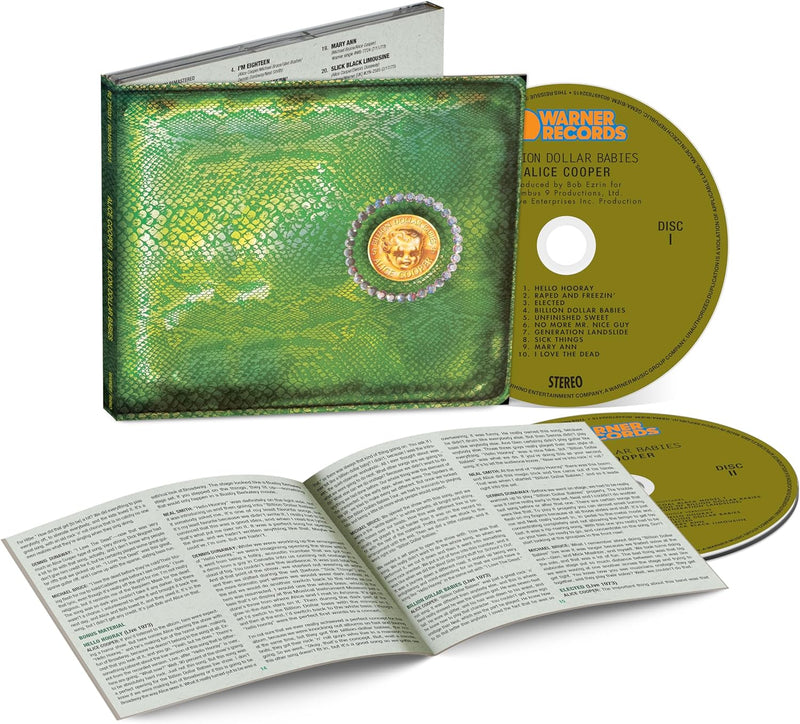 Alice Cooper – Billion Dollar Babies  2 x CD, Album, Réédition, Remasterisé, 50ème Anniversaire