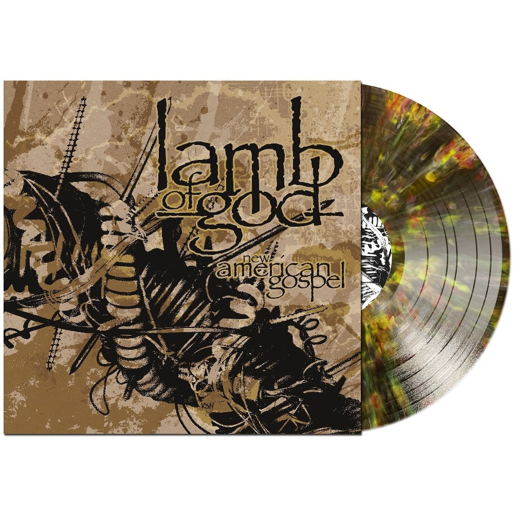 Lamb Of God – New American Gospel  Vinyle, LP, Album, Réédition, Clear Black with Gold Splatter