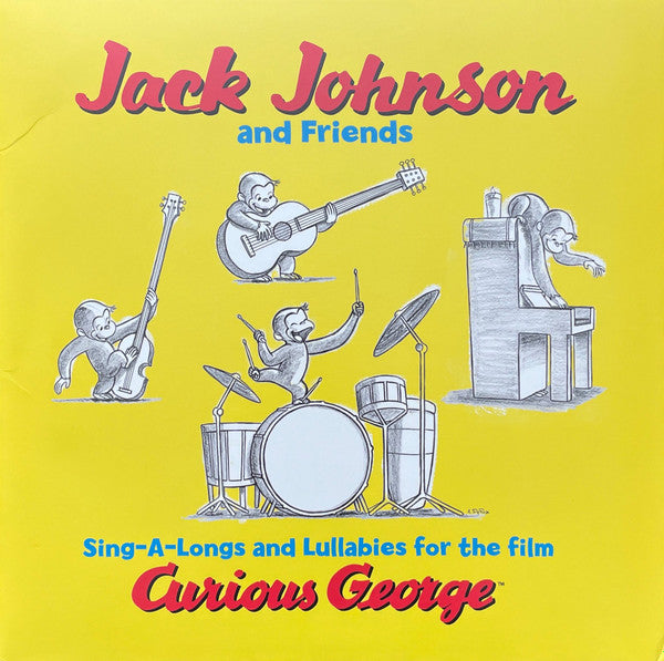 Jack Johnson And Friends – Sing-A-Longs And Lullabies For The Film Curious George (USAGÉ) Vinyle, LP, Album, Réédition