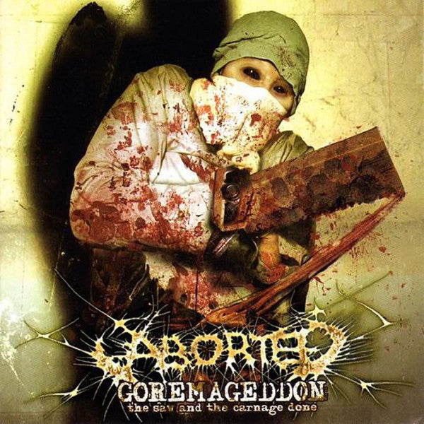Aborted – Goremageddon (The Saw And The Carnage Done) (USAGÉ) Vinyle, LP, Album, Edition Limitée, Réédition, Rouge Transparent