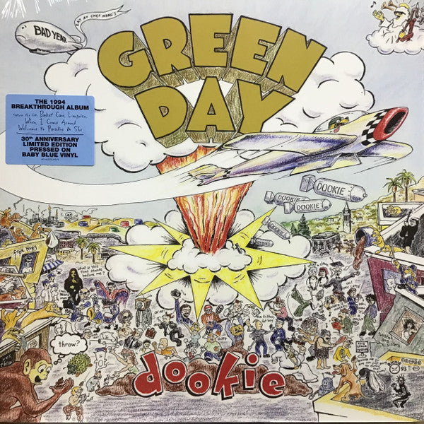 Green Day – Dookie  Vinyle, LP, Album, Édition Limitée, Réédition, Bleu [Baby Blue], 30e anniversaire