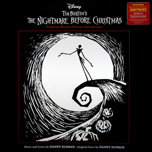 Danny Elfman – Tim Burton's The Nightmare Before Christmas (Original Motion Picture Soundtrack)  2 x Vinyle, LP, Picture Disc, Réédition, Zootrope Picture Disc