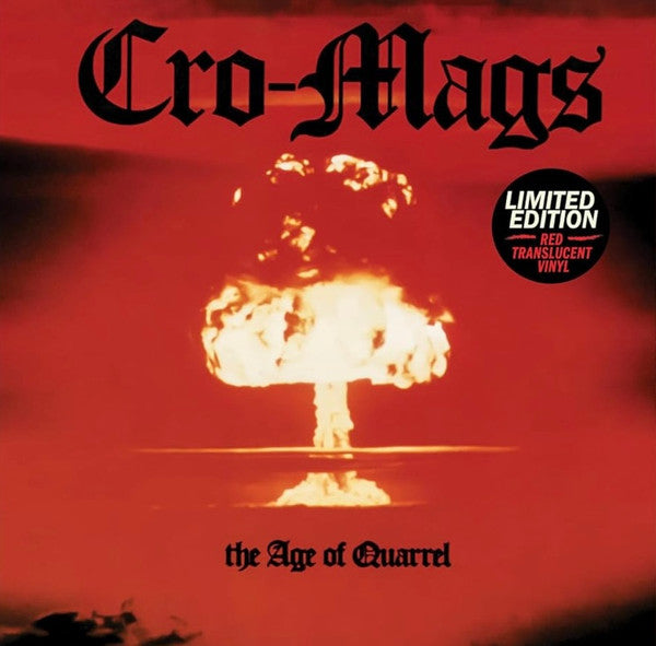 Cro-Mags - The Age Of Quarrel, Vinyle, LP, Album, Édition limitée, Réédition, Rouge translucide