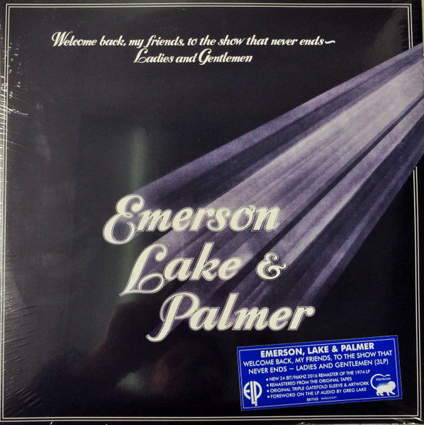Emerson, Lake & Palmer – Welcome Back My Friends To The Show That Never Ends - Ladies And Gentlemen (USAGÉ) 3 x Vinyle, LP, Album