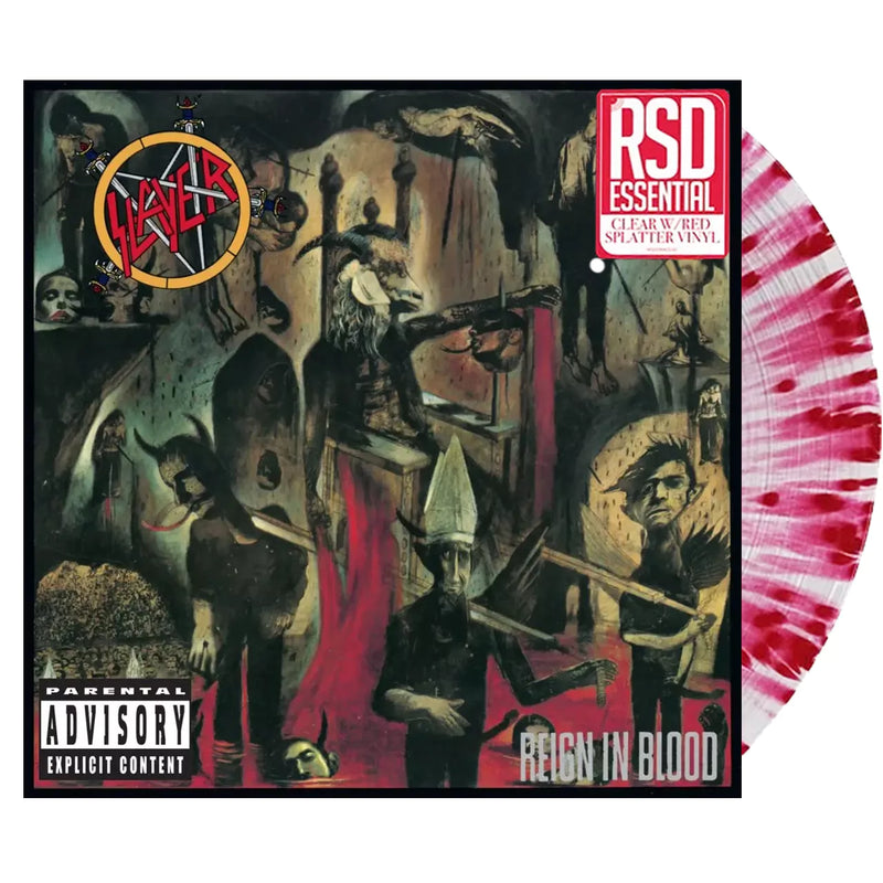 Slayer – Reign In Blood  Vinyle, LP, Album, Réédition, Clear W/ Red Splatter