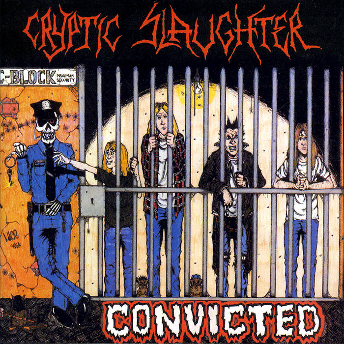 Cryptic Slaughter – Convicted  Vinyle, LP, Album, Édition Limitée, Réédition, Black Ice With Splatter