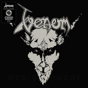 Venom – Black Metal  Vinyle, LP, Album, Édition limitée, Réédition, Silver & Black Swirl, 40e anniversaire