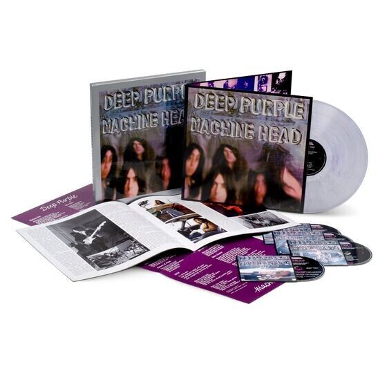 Deep Purple – Machine Head  3 x CD + Blu-Ray + Vinyle, LP, Purple Smoke, Album, Édition Limitée, Édition Deluxe, Box Set, 50ème Anniversaire