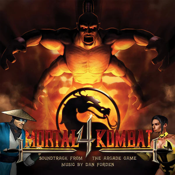 Dan Forden – Mortal Kombat 4 (Soundtrack From The Arcade Game)  Vinyle, LP, Album, Édition limitée, Réédition, Clear with Yellow Orange Splatter**
