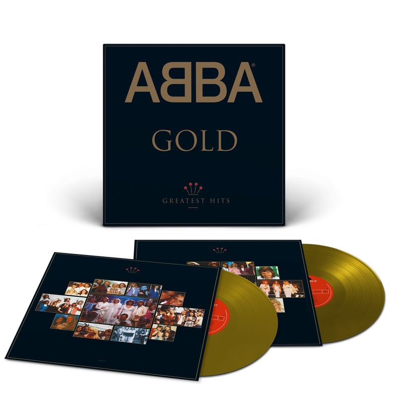ABBA – Gold Greatest Hits  2 x Vinyle, LP, Compilation, Édition Limitée, Réédition, Remasterisé, Repress, Stéréo, Or