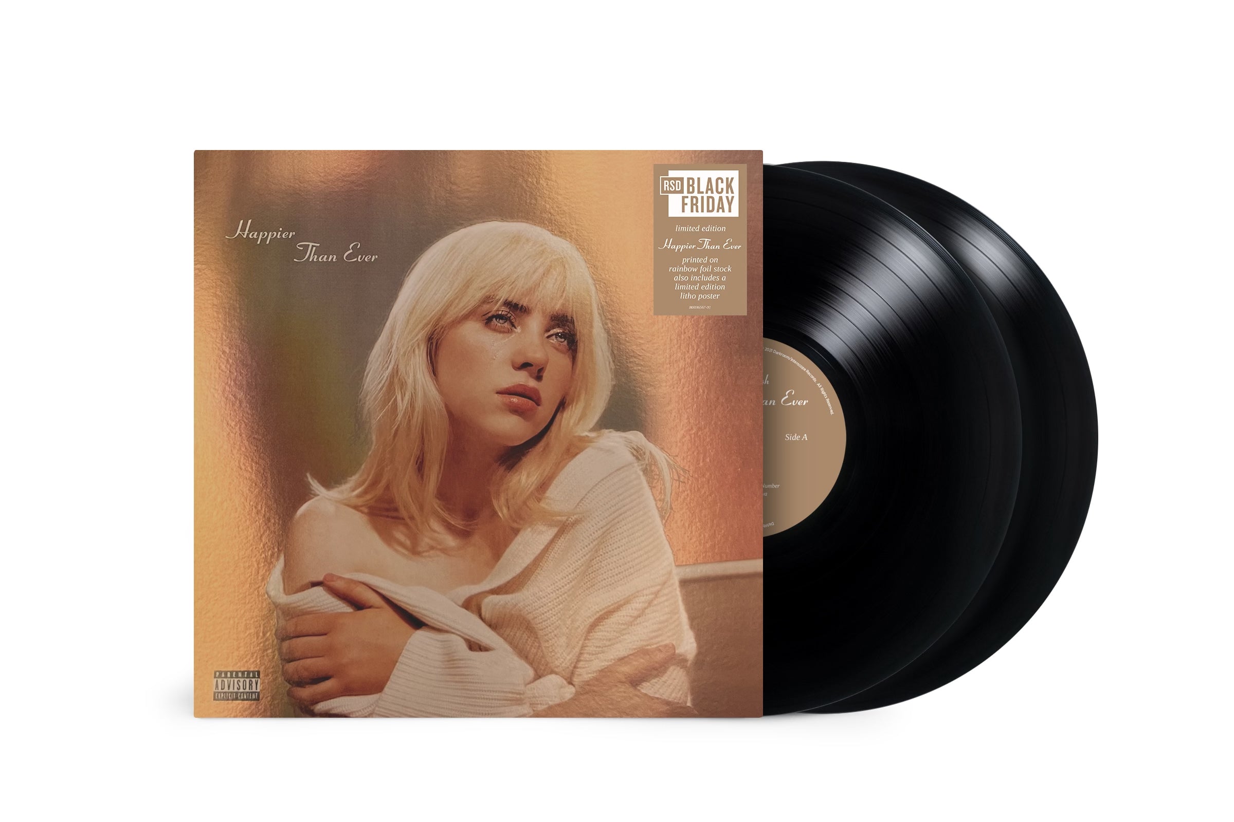 Billie Eilish Happier Than Ever 2 X Vinyle Lp Édition Limitée Rai Freeson Rock 4260