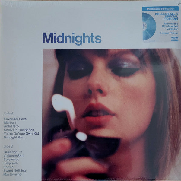 Taylor Swift – Midnights  Vinyle, LP, Album, Édition spéciale, Moonstone Blue Marbled