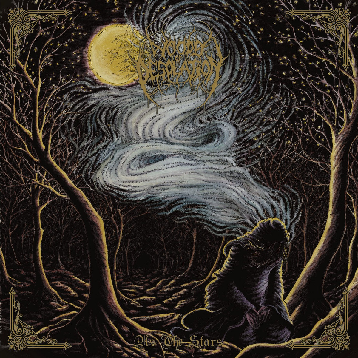 Woods Of Desolation – As the Stars  Vinyle, LP, Album, Édition Limitée, Réédition, Remasterisé, Crystal Clear & Silver Marbled