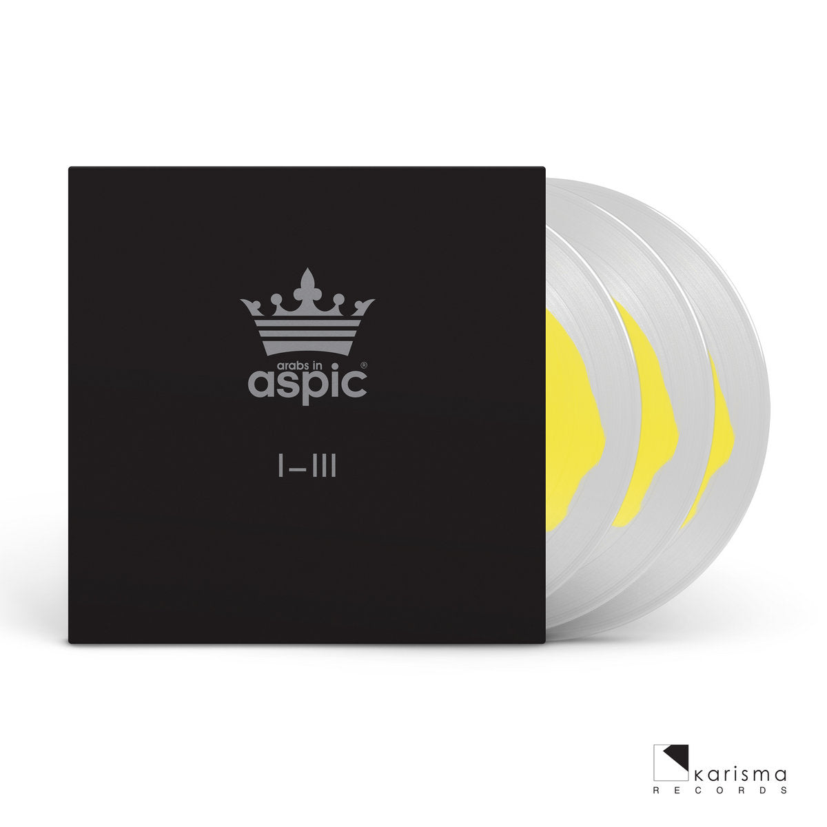 Arabs In Aspic – I-III 3 x Vinyle, LP, Album, Réédition, Remasterisé, Clear With Yellow Blob [Aspic Coloured]