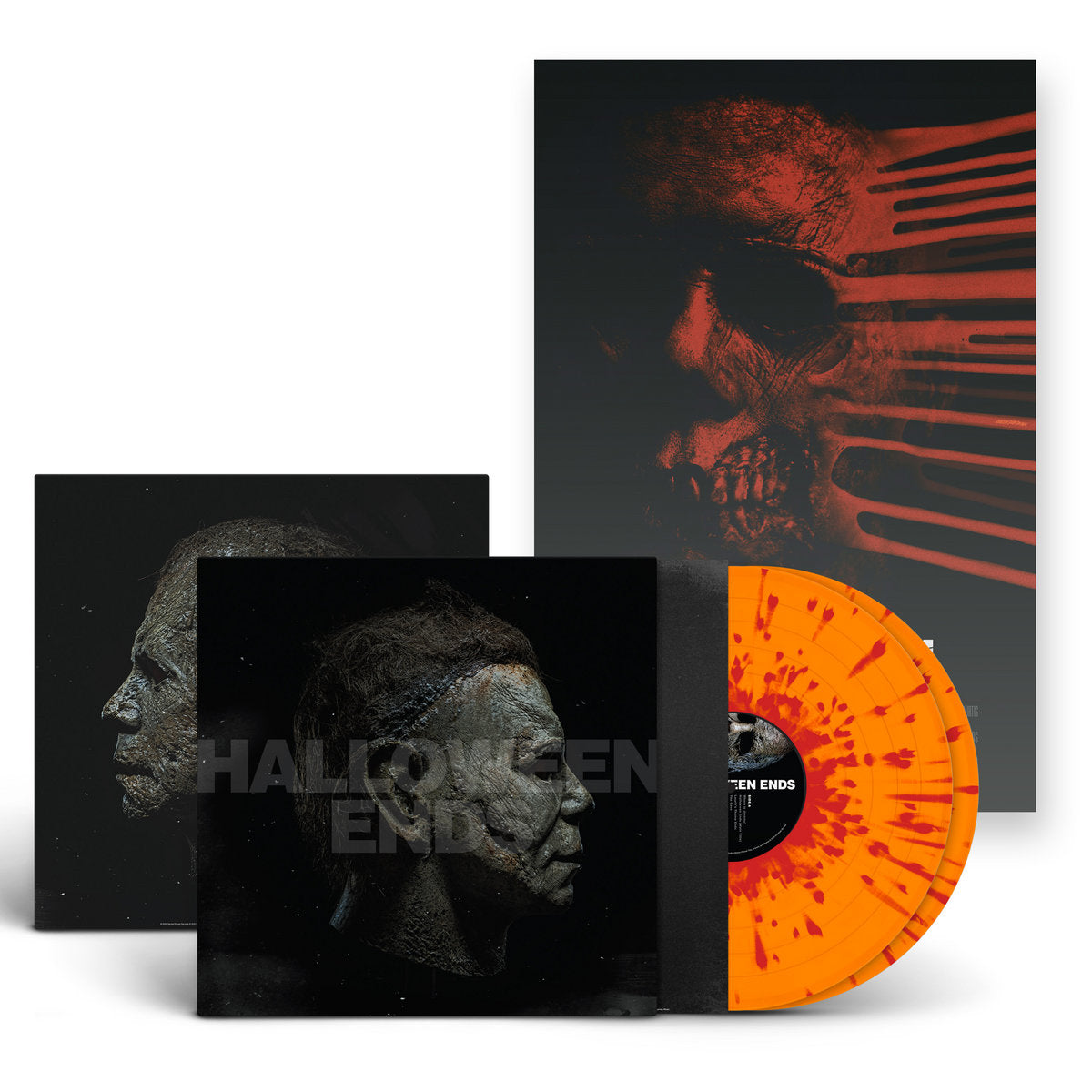 John Carpenter, Cody Carpenter, Daniel Davies – Halloween Ends: Original Motion Picture Soundtrack  2 x Vinyle, LP, Album, Édition Deluxe, Édition Limitée, Orange with Red Splatter