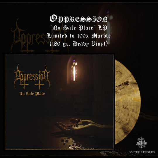 Oppression - No Safe Place Vinyle, LP, Album, Transparent Amber and Black Marbled