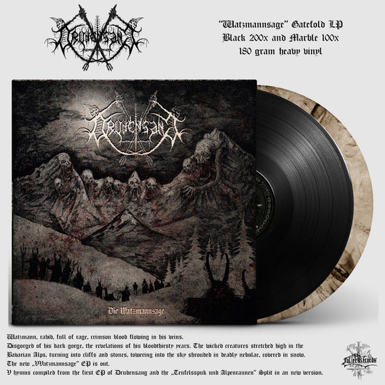 Drudensang - Die VVatzmannsage MMXXV Vinyle, Album, LP, Black Smoke Marbled