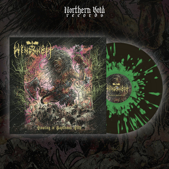 Windswept - Howling in Baptismal Filth Vinyle, LP, Album, Transparent Black Ice with Green Splatter