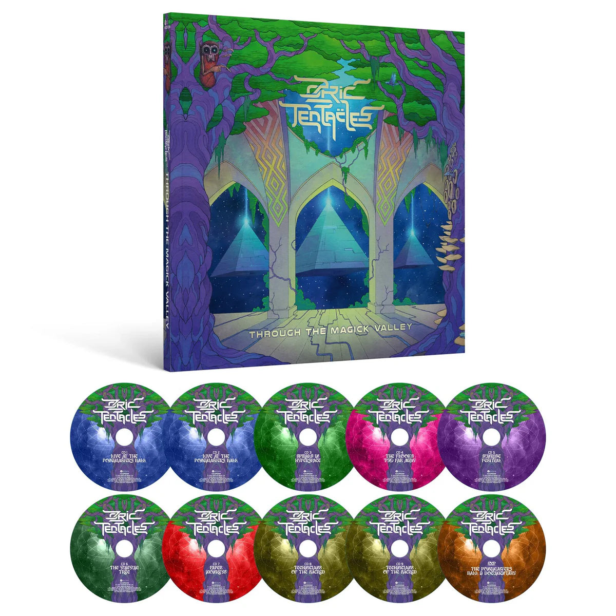 Ozric Tentacles - Through the Magick Valley 9 x CD + DVD + 84 Pages Book