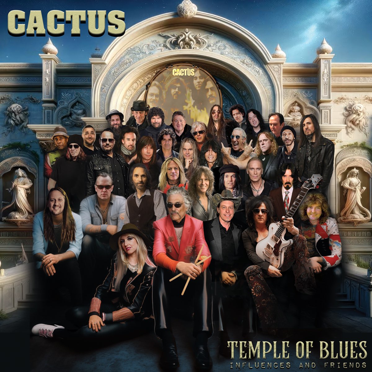 Cactus – Temple of Blues: Influences and Friends  2 x Vinyle, LP, Album, Édition Limitée, Gatefold, Marbre Rouge