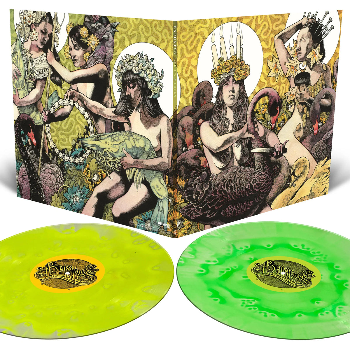 Baroness – Yellow & Green  2 x Vinyle, LP, Album, Réédition, Custom Cloudy Effect