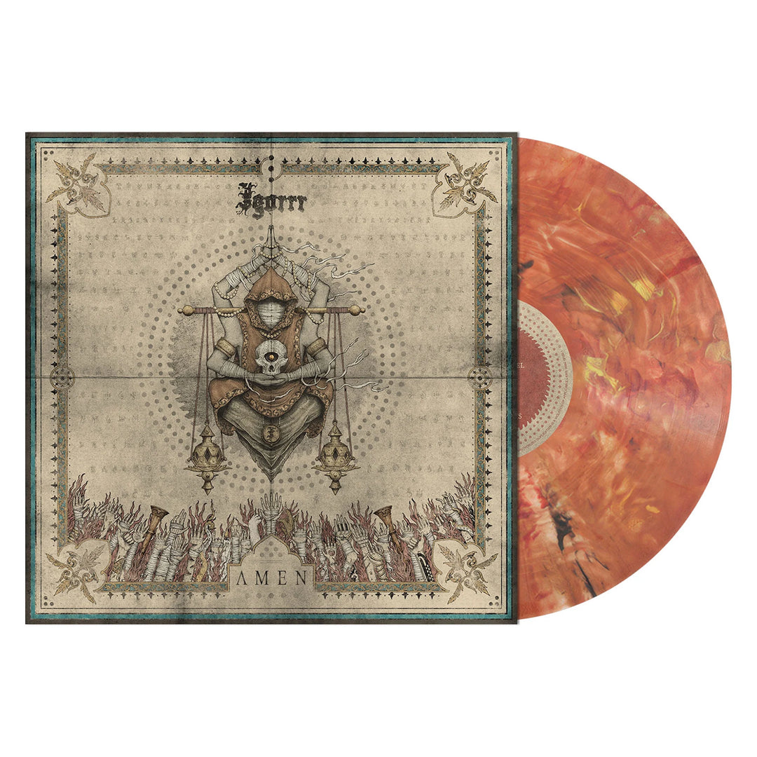 Igorrr – Amen Vinyle, LP, Album, Reddish Orange Black Yellow Marble