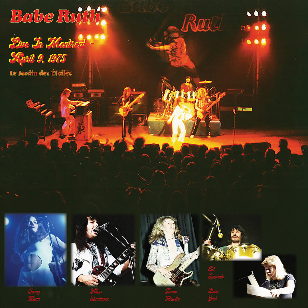Babe Ruth – Live In Montreal - April 9, 1975 (USAGÉ) Vinyle, LP, Album, Rouge et noir marbré