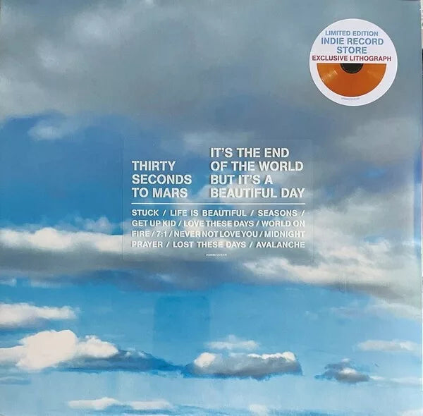 30 Seconds To Mars – It's The End Of The World But It's A Beautiful Day Vinyle, LP, Album, Édition Limitée, Orange Opaque