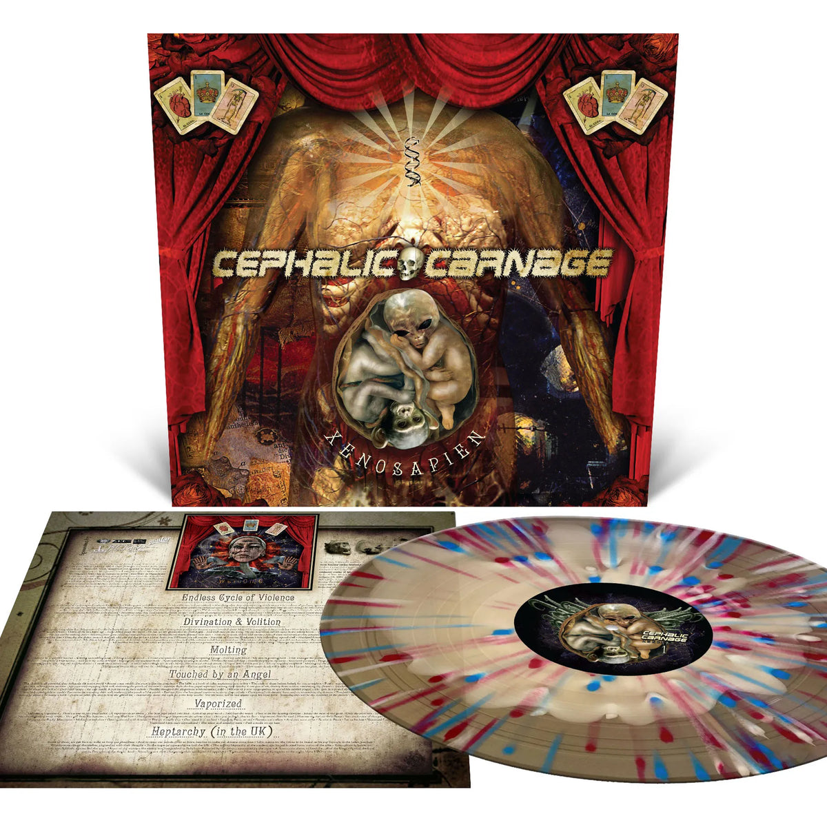 Cephalic Carnage – Xenosapien  Vinyle, LP, Album, Réédition, Stéréo, Custom Color with Splatter