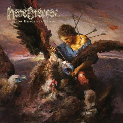 Hate Eternal - Upon Desolate Sands Vinyle, LP, Album, Transparent Blue w/ Red Splatter