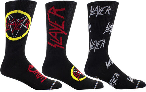 Slayer - Crew Socks (3 Pack Collector Guitar Shape Tin)