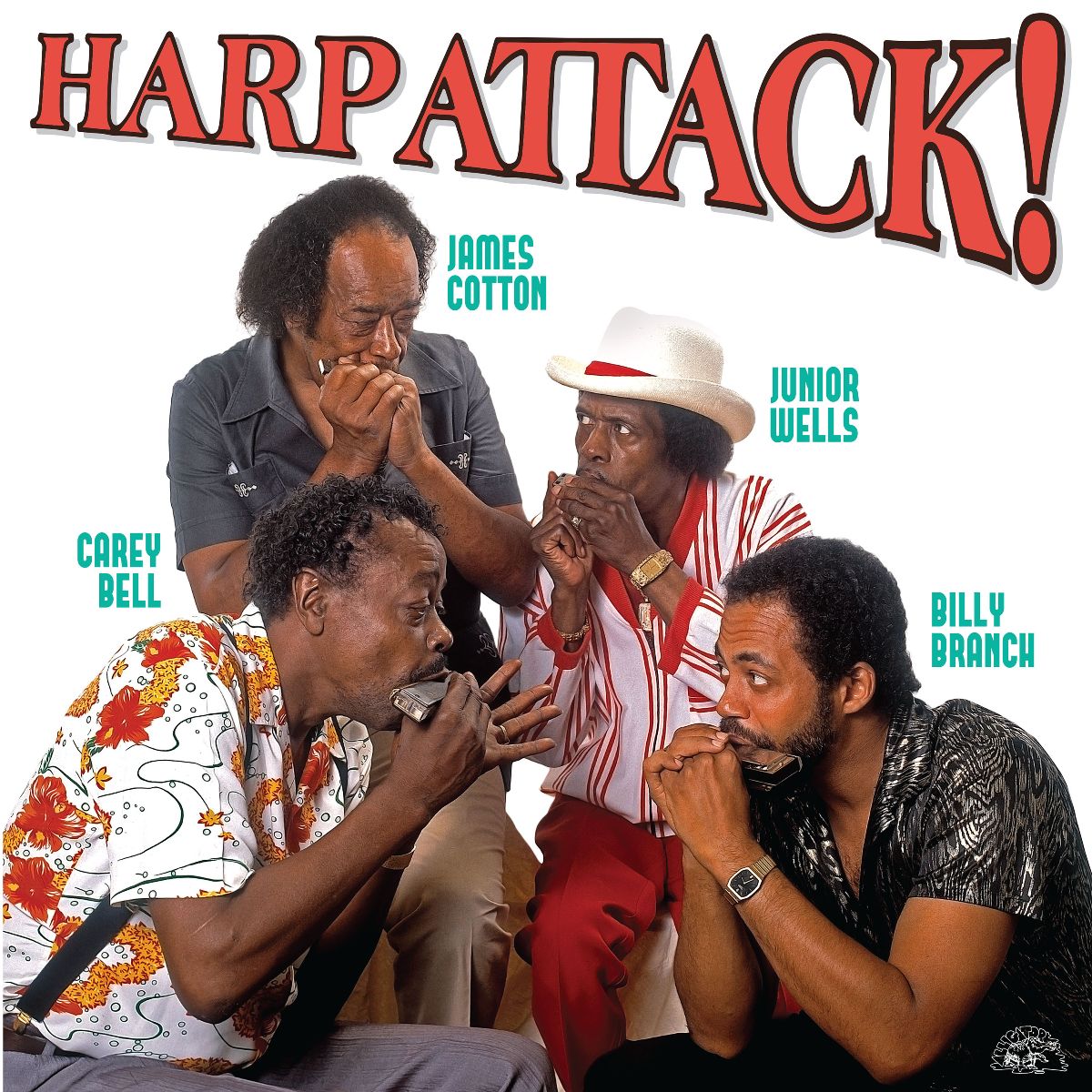 James Cotton, Junior Wells, Carey Bell, Billy Branch – Harp Attack!  Vinyle, LP, Album, Réédition, Remasterisé