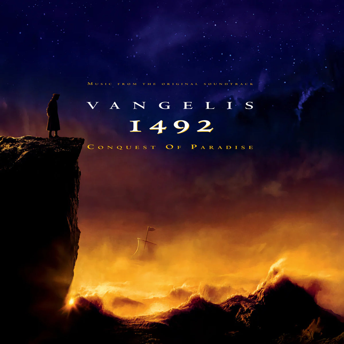 Vangelis - 1492: Conquest of Paradise (Music From The Original Soundtrack) 2 x Vinyle, LP, Album, Édition Limitée, Yellow Flame
