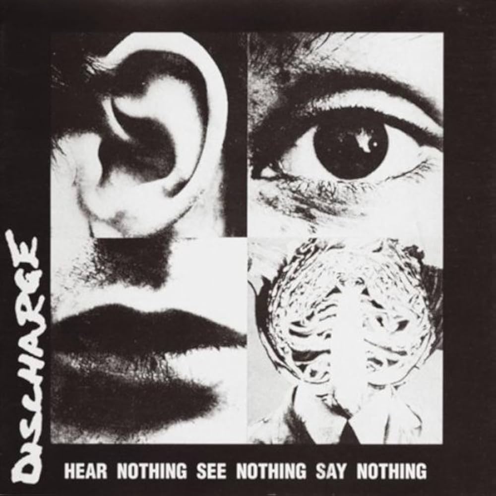 Discharge - Hear Nothing See Nothing Say Nothing Vinyle, LP, Album, Gatefold, Limited Edition, Blanc
