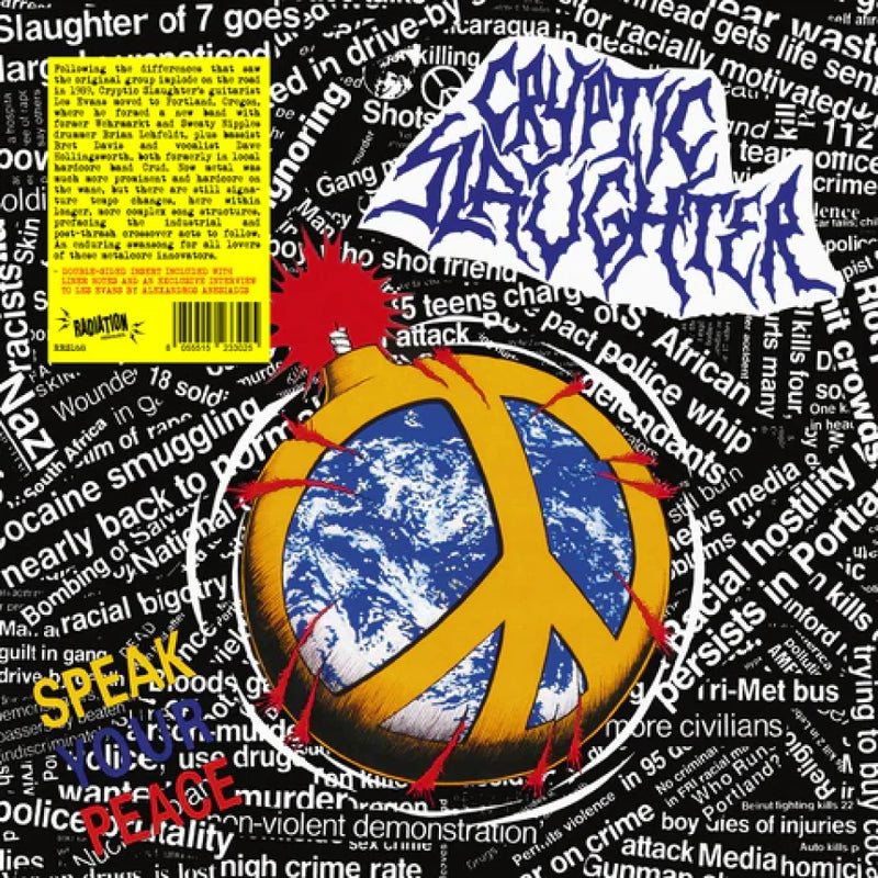 Cryptic Slaughter – Speak Your Peace  Vinyle, LP, Album, Édition Limitée, Réédition