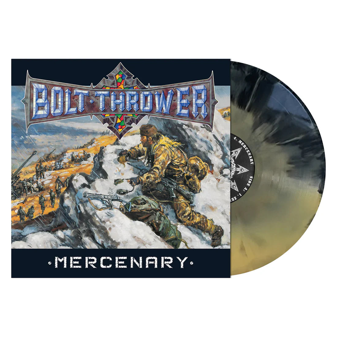 Bolt Thrower – Mercenary  Vinyle, LP, Album, Réédition, Jaune/Noir Marbré