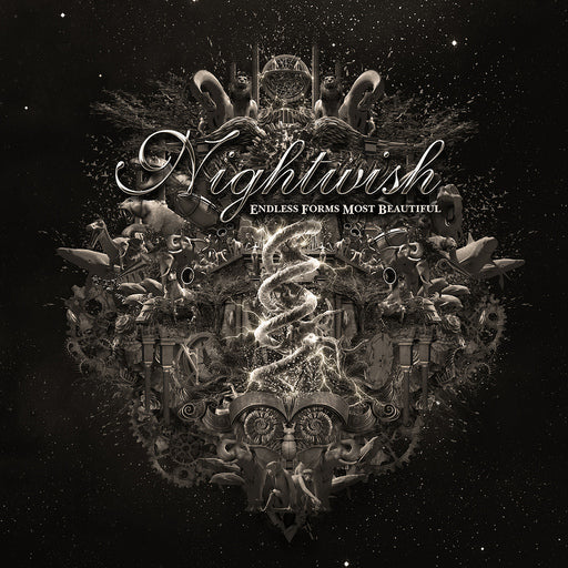 Nightwish – Endless Forms Most Beautiful, 2 x Vinyle, LP, Album, Réédition, Transparent avec Éclaboussures Dorées et Noires