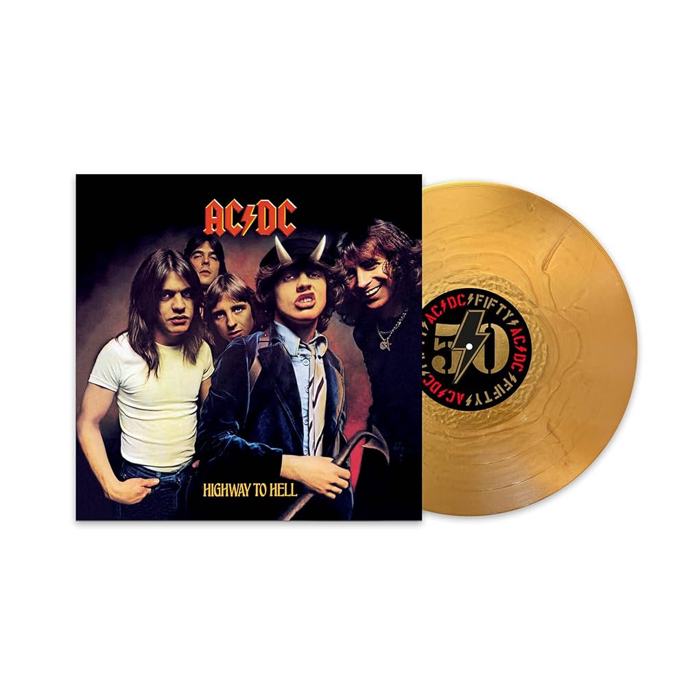 AC/DC – Highway To Hell  Vinyle, LP, Album, Réédition, Remasterisé, Or, 180g, 50e Anniversaire