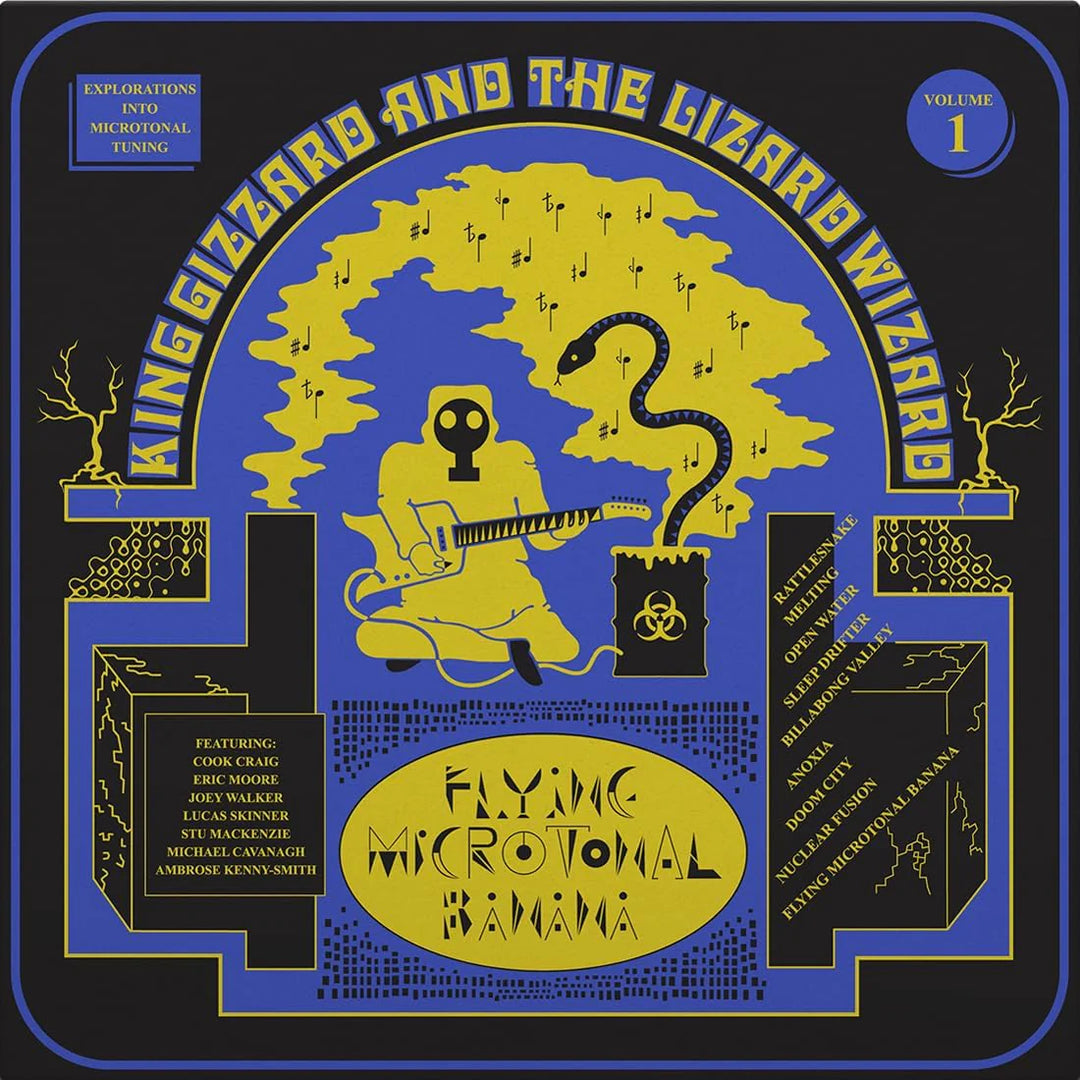 King Gizzard &amp; the Lizard Wizard - Flying Microtonal Banana Vinyle, LP, Lucky Rainbow Eco-Mix