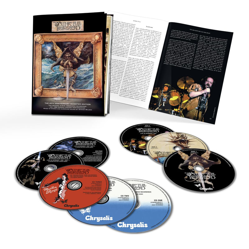 Jethro Tull – The Broadsword And The Beast  5 x CD + 3 x DVD, Album, Réédition, Remixé, Remasterisé, Digibook, 40ème Anniversaire