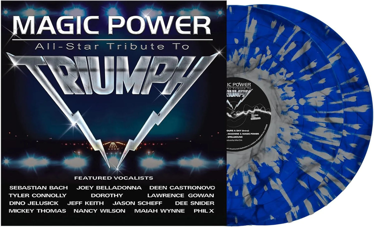 Artistes Divers – Magic Power All-Star Tribute To Triumph  2 x Vinyle, LP, Album, Dark Blue & White Splatter