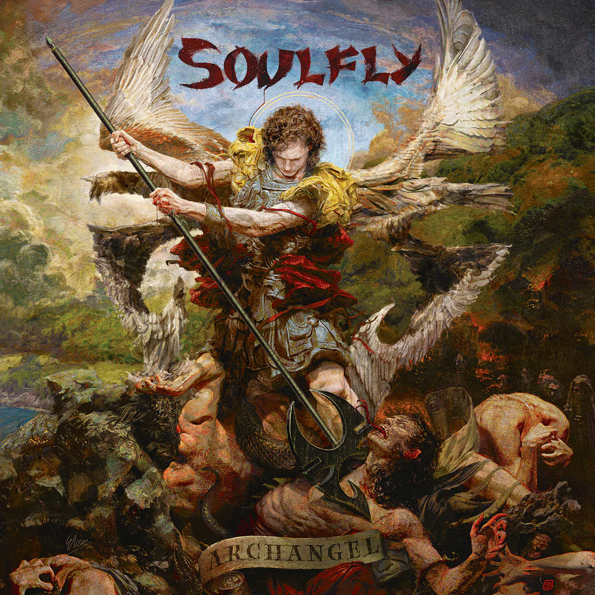 Soulfly - Archangel Vinyle, LP, Album, Réédition, 10th Anniversary, Natural Green, Orange & Brown Splatter