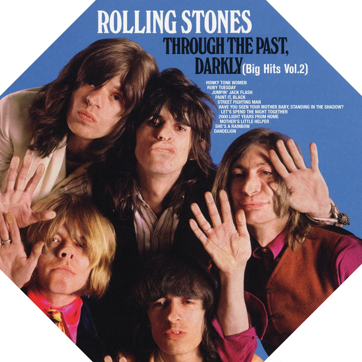 The Rolling Stones – Through The Past, Darkly, Vinyle, LP, Compilation, Réédition, Stéréo, Pochette octogonale gatefold, 180 g