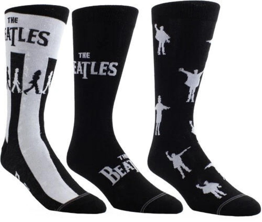 Beatles - BBC - Crew Socks (3 Pack Collector Guitar Shape Tin)