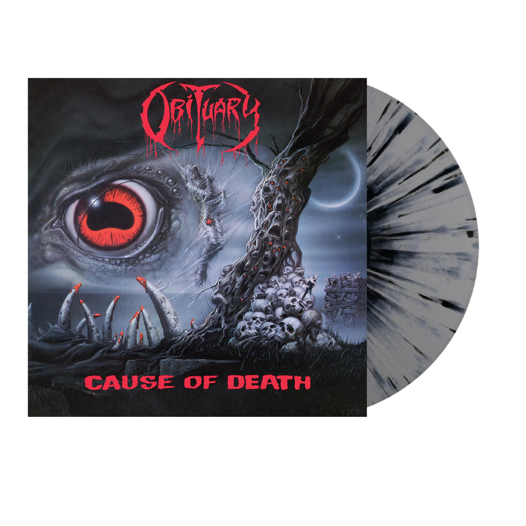 Obituary - Cause of Death Vinyle, LP, Album, Remasteriser, Édition Limité, Grey with Black Splatter