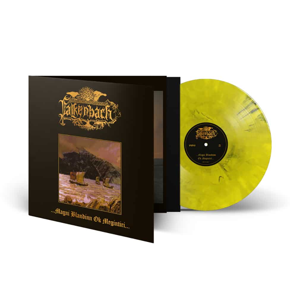 Falkenbach - Magni Blandinn Ok Megintiri, Vinyle, LP, Album, réédition, jaune translucide avec de la fumée