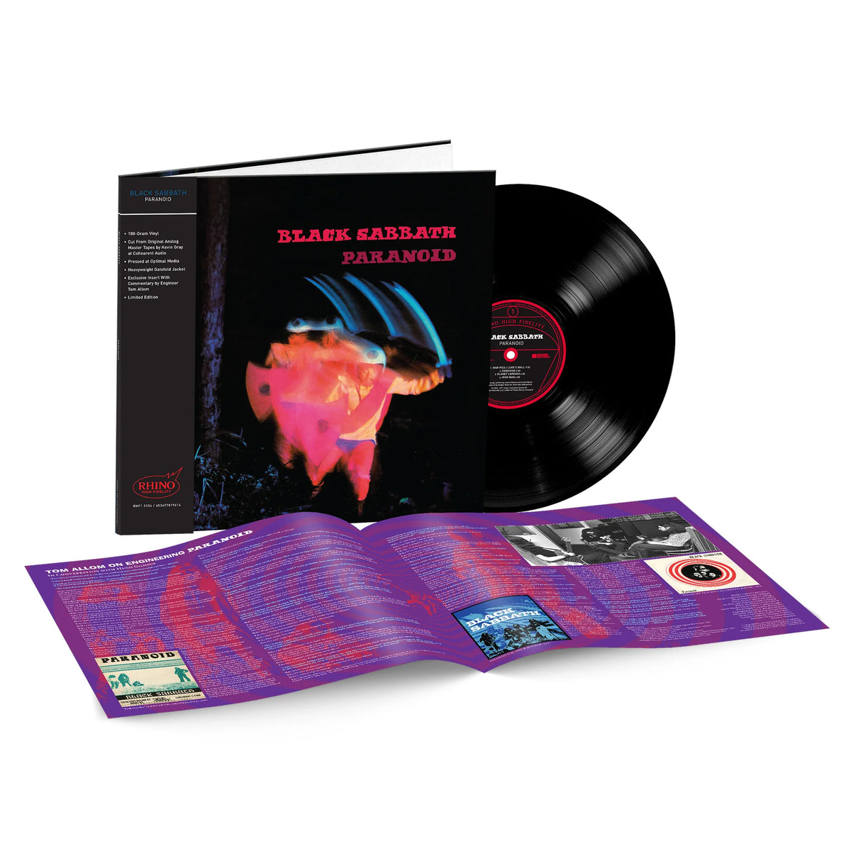 Black Sabbath – Paranoid  Vinyle, LP, Album, Édition limitée, Réédition, 180g, Gatefold