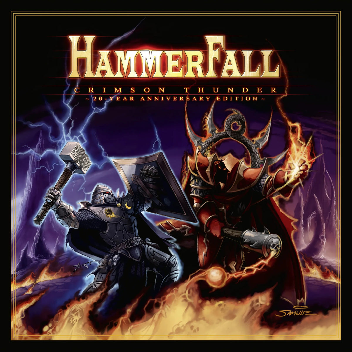 HammerFall - Crimson Thunder 2 x Vinyle, LP, Album, Édition Limitée, 20th anniversary, Silver